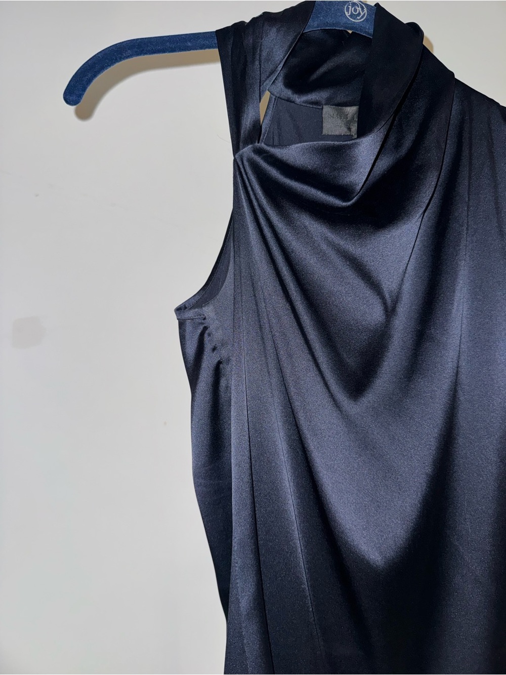 Nili Lotan :Alex top 
100% silk charmeuse Navy - Picture 2 of 7